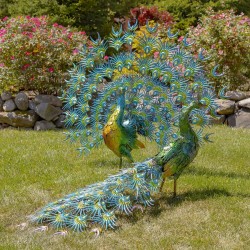 Set of 2 Large Peacocks
