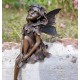 Bronze fairy - Windowsill fairy - Sitting pixie of the forest - Forest fairy - Angel figurines