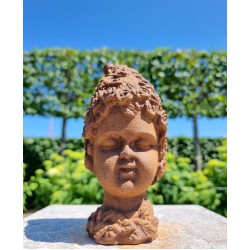 Cast Iron Garden Ornament - Forest Elf - Pixie of the Woods - Child's Head - Magical Garden Design