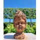 Cast Iron Garden Ornament - Forest Elf - Pixie of the Woods - Child's Head - Magical Garden Design