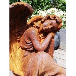 Antique garden sculpture of an Angel - romantic garden decor