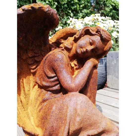 Antique garden sculpture of an Angel - romantic garden decor