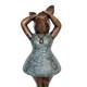 Large Bronze Pig - Dressed Standing Pig - Dancing Pig - Cute Female Pig