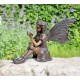 Bronze garden fairy - little bronze elf - Bronze fairy - Gift figures