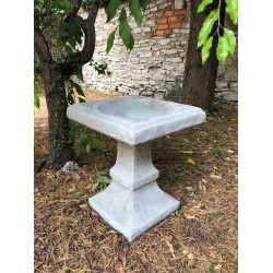 Stunning Stone Square Shaped Sculpture Garden Bird Bath