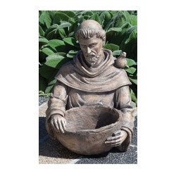 Saint Francis Bird Bath Garden Figure