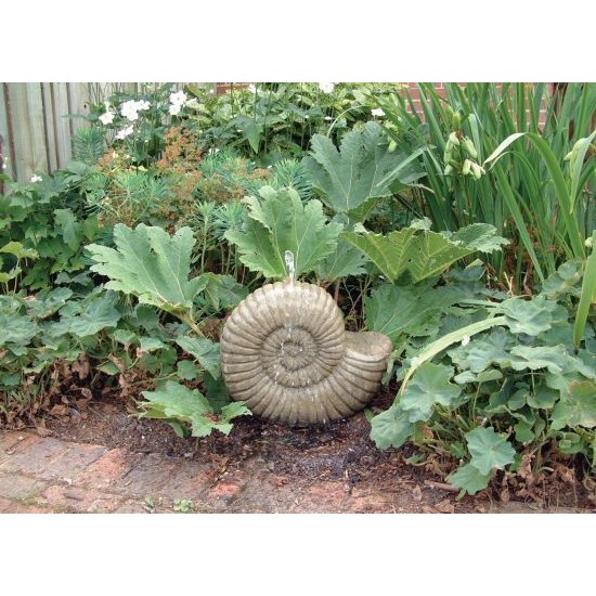 Grand Ammonite Fossil Stone Garden Water Feature
