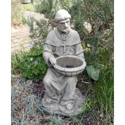 St. Francis Stone Garden Birdbath