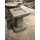 Stunning Stone Chunky Square Garden Bird Bath