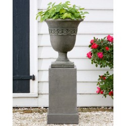Strapwork Leaf Urn Garden Planter