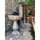 Stunning Large Stone Leaf Design Garden Bird Bath