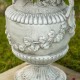 31 Inch Tall Urn Style Flower Planter in Antique Gray