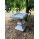Stunning Stone Square Shaped Sculpture Garden Bird Bath