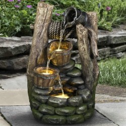 Resin Well 2 Pouring Pails Fountain with Light