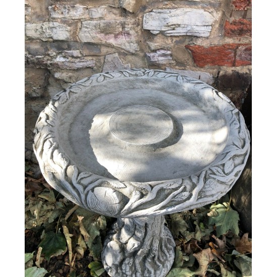 Stunning Stone Tree Trunk Design Garden Bird Bath