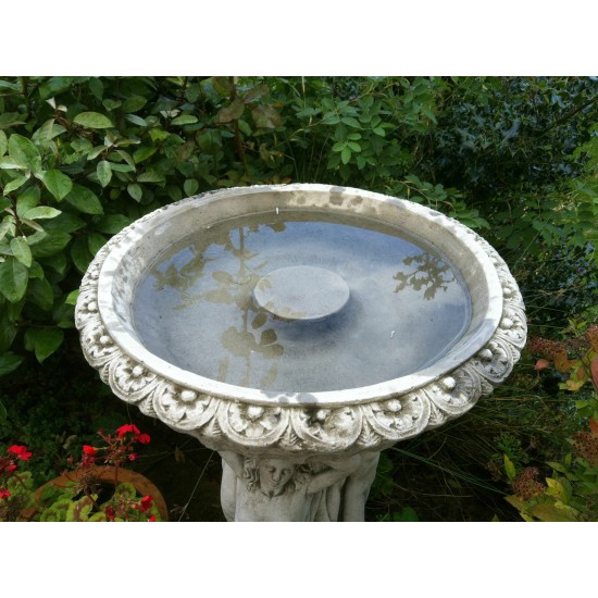 Stunning Stone Three Graces Garden Bird Bath