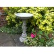 Stunning Stone Flower Petal Garden Bird Bath