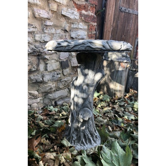 Stunning Stone Tree Trunk Design Garden Bird Bath