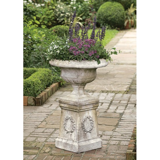 Weaved Classical Urn / Wreath Pedestal