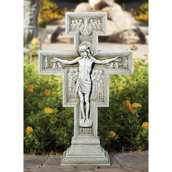 San Damiano Cross of Saint Francis Gorgeous Garden Cross Large 24 Inch