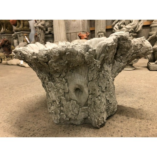 Stunning Stone Tree Stump Garden Bird Bath