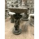 Stunning Stone Three Cherub Garden Bird Bath