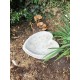 Stunning Stone Heart Garden Bird Bath/Feeder
