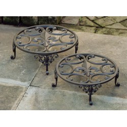 Fleur De Lis Plant Stands (Set of Two)