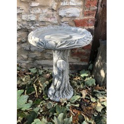 Stunning Stone Tree Trunk Design Garden Bird Bath