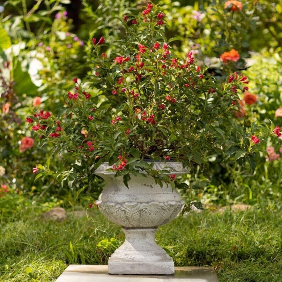17 Inch Tall Urn Style Flower Planter Color Option