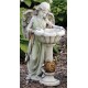 Girl Angel With Solar Bird Bath Garden Or Patio Decor