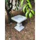 Stunning Stone Square Shaped Sculpture Garden Bird Bath