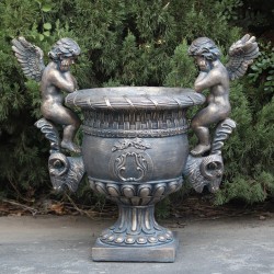"Amorini" Magnesium Urn with Cherub Statues