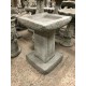 Stunning Stone Chunky Square Garden Bird Bath