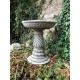 Stunning Stone Twist Base Design Garden Bird Bath