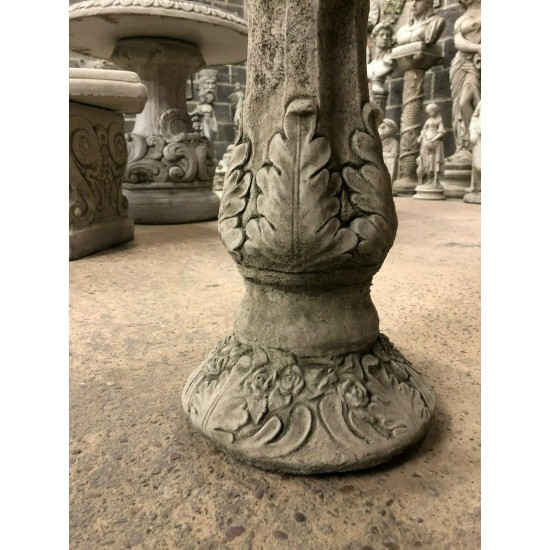 Stunning Stone Leafy Design Garden Bird Bath