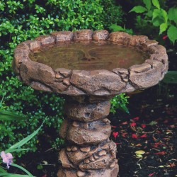 Quiet Reflections 1-Piece Concrete Bird Bath