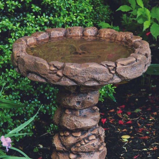 Quiet Reflections 1-Piece Concrete Bird Bath