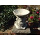 Stunning Stone Triple Gargoyle Garden Bird Bath