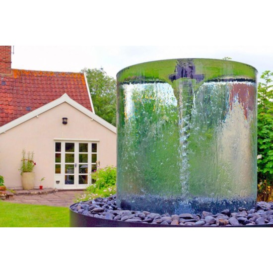 Outdoor Spiral Fountain with Reservoir & Pump Kit