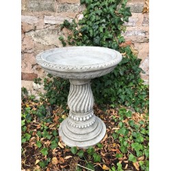 Stunning Stone Twist Base Design Garden Bird Bath