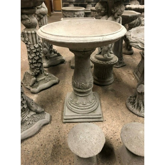 Stunning Stone Traditional Garden Bird Bath