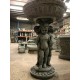 Stunning Stone Three Cherub Garden Bird Bath