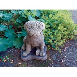Pug Dog Stone Garden Ornament
