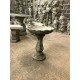 Stunning Stone Leafy Design Garden Bird Bath