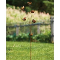 Lily Cup Chimes Garden Stake