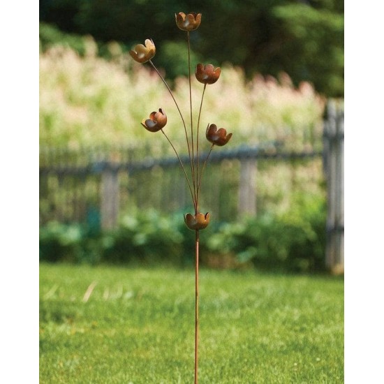Lily Cup Chimes Garden Stake