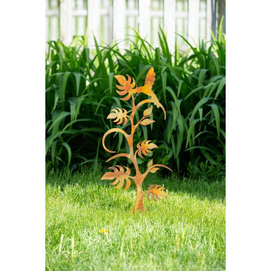 Hummingbird on Plant Garden Stake
