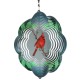 Cardinal Cloud Red Swirly Metal Wind Spinner