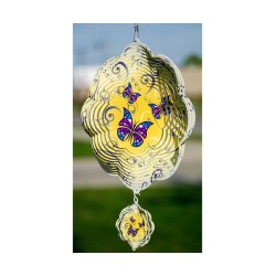 Butterfly Cloud Swirly Metal Wind Spinner